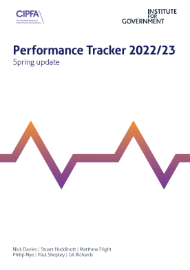 Performance Tracker 2022/23: spring update report cover