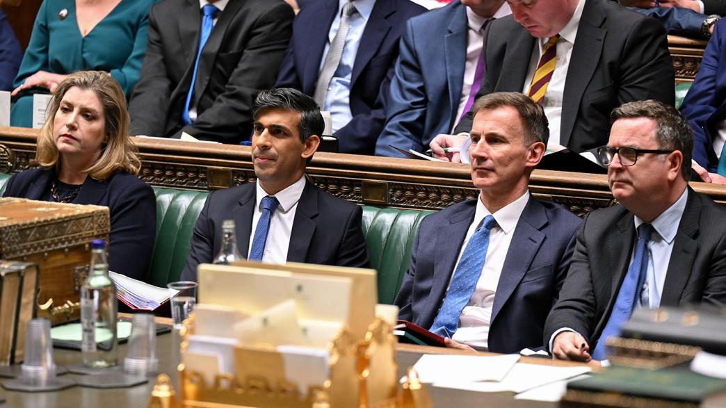 Prime minister Rishi Sunak and chancellor Jeremy Hunt during the 2023 autumn statement.